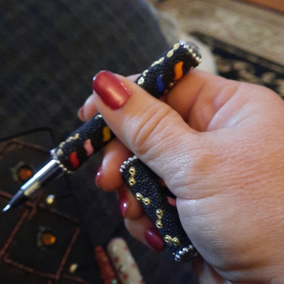 Embellished Quilted Journal and Pens - Picture 5 of 8